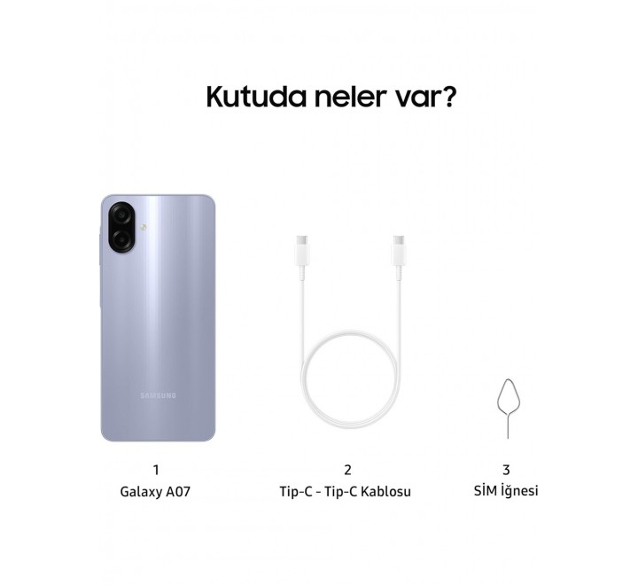 Samsung Galaxy A07 128 GB 4 GB Ram (Samsung Türkiye Garantili) Siyah